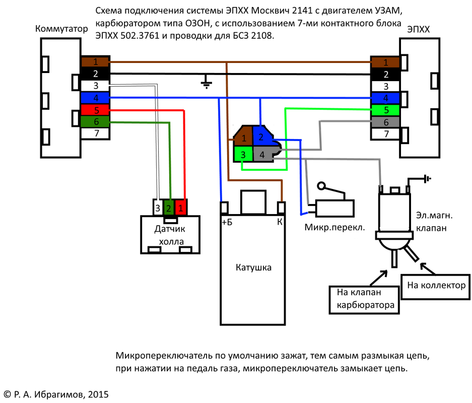 Схема электронного зажигания нива